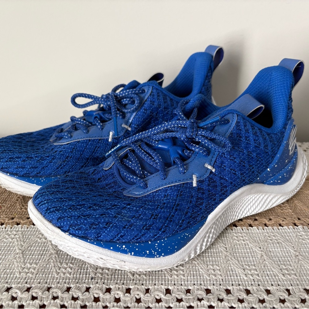 Under Armour Curry Flow 10 Team Basketball Shoes Royal Blue
